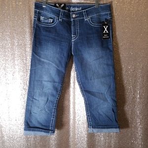 Designer denim Capri jeans